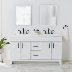St. Paul® Roslin 60"W x 21-3/4"D White Bathroom Vanity Cabinet at Menards®