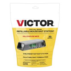Victor® Fast-Kill Brand Refillable Mouse Poison Bait Station - 20