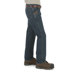 Wrangler Riggs Jeans: Men's Thinsulate-Lined 3W055 TH Relaxed Fit Dark Blue  Jeans