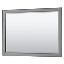 Wyndham Collection® Deborah 47-1/4"W x 21-1/2"D Dark Gray Bathroom Vanity Cabinet and Mirror at ...