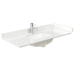 Wyndham Collection® Maroni 48"W x 22"D Light Straw Vanity and White ...