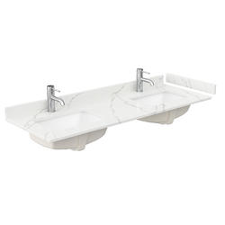 Wyndham Collection® Avery 60"W x 22"D White Vanity and Giotto Quartz ...