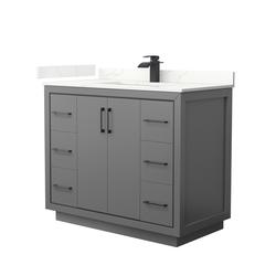 ●ONE BRILLIANT● GretaOB550Grey 5009360778 Virubi 36 in. W Single Sink Bath Vanity in Green with White