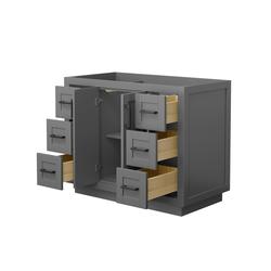 Wyndham Collection® Miranda 41-1/4"W x 21-3/4"D Dark Gray Bathroom ...