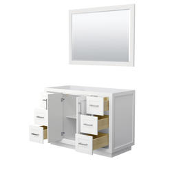 Wyndham Collection® Miranda 47-1/4"W x 21-3/4"D White Bathroom Vanity ...