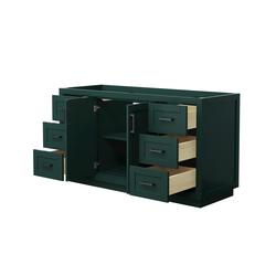 Wyndham Collection® Miranda 59-1/4"W x 21-3/4"D Green Bathroom Vanity ...