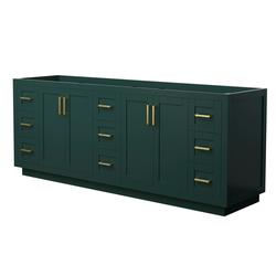 Wyndham Collection® Miranda 83-1/4"W x 21-3/4"D Green Bathroom Vanity ...