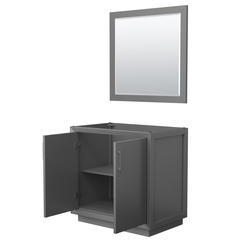 Wyndham Collection® Strada 35-1/4"W x 21-3/4"D Dark Gray Bathroom ...