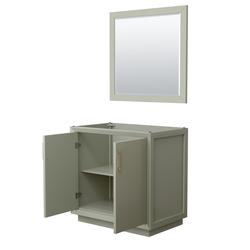 Wyndham Collection® Strada 35-1/4"W x 21-3/4"D Light Green Bathroom ...