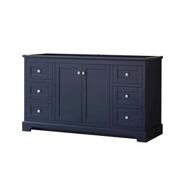 Wyndham Collection® Avery 59-1/4"W x 21-3/4"D Dark Blue Bathroom Vanity ...