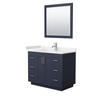 Wyndham Collection® Beckett 60"W x 22"D Green Vanity and White Cultured Marble Vanity Top with Square Undermount Bowl