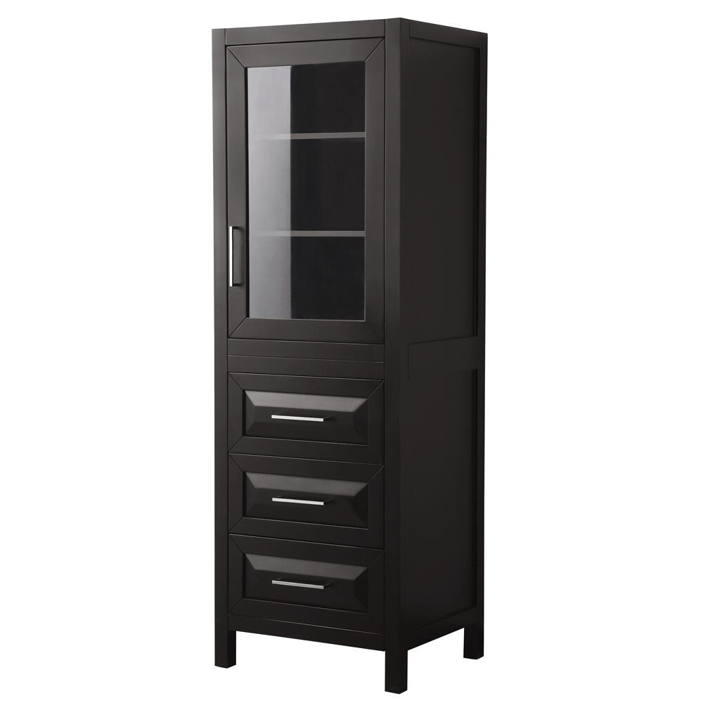 Daria 24 in. W x 71-1/4 in. H x 20 in. D Bathroom Linen Storage Tower Cabinet in Dark Espresso Daria 24 in. W x 71-1/4 in. H x 20 in. D Bathroom Linen Storage Tower Cabinet in Dark Espresso