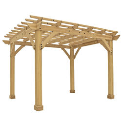 10' x 12' Meridian Ready to Assemble Cedar Pergola Kit at Menards®