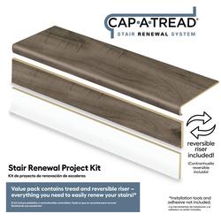 Cap A Tread® Color 7257 2.28" x 12.15" x 47" Stair Tread & Reversible ...