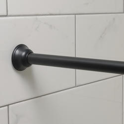 DNS - k Moen 54-in to 72-in Brushed nickel Fixed Single curve
