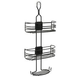 Zenna Home NeverRust Aluminum Tension Corner Shower Caddy in Satin Chrome and Frosted