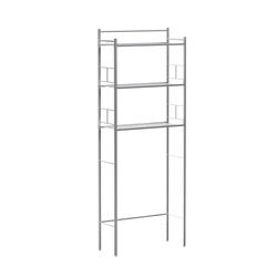 Zenna Home® 24-1/2"W x 64-3/8"H Satin Nickel Over-the-Toilet Storage ...