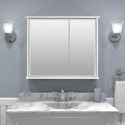 Zenna Home 30W x 25H White Framed Bi-View Medicine Cabinet at Menards®