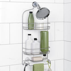 Zenna Home® Expanding Satin Nickel Shower Caddy at Menards®