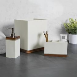 Zenna Home® Brentwood White Vanity Organizer with Maple Trim at Menards®