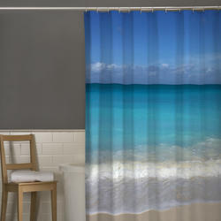 Buy Beach Ocean Theme Shower Curtain, Wavy Ocean Surface Scenery Polyester  Fabric Mildew Resistant And Waterproof Bath Curtains at the best price with  free shipping – Zenzzle