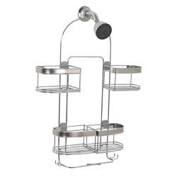 Zenna Home® Expanding Satin Nickel Shower Caddy at Menards®