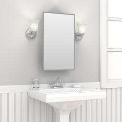 Davion 16'' W 36'' H Recessed Frameless Medicine Cabinet with Mirror and 4  Adjustable Shelves