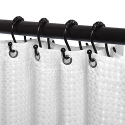 Zenna Home® NeverRust Bronze Double Roller Shower Curtain Hooks - 12 ...
