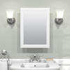 Zenna Home® 16-3/8"W x 22-3/8"H White Framed Medicine Cabinet
