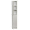Zenna Home® 11-3/4"W x 9-3/4"D x 66-1/2"H White Linen Cabinet