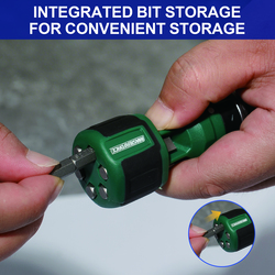 Masterforce® Quick Change Ratcheting Stubby Multi-Bit Screwdriver