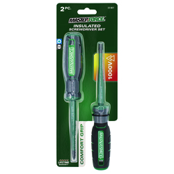 Masterforce® Slotted & Phillips Insulated Screwdriver Set - 2