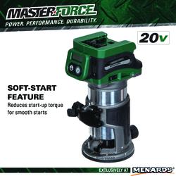 Masterforce® 20-Volt Cordless Brushless Variable Speed Fixed Base ...