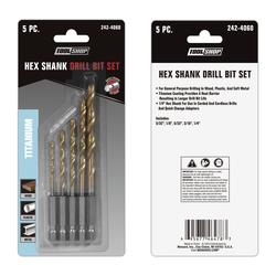 Tool Shop® Titanium Hex Shank Drill Bit Set - 5 Piece at Menards®