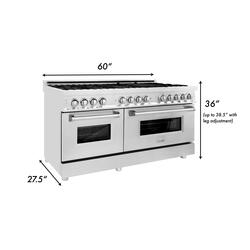 ZLINE Stainless Steel 36-inch Gas Burner/Electric Oven Range - On