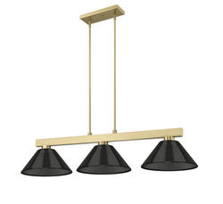 Z-Lite Cobalt Modern Gold 3-Light Billiard Table Light at Menards®