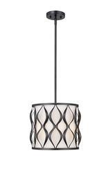 Z-Lite Harden Matte Black 3-Light Pendant at Menards®