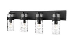 Z-Lite Fontaine Matte Black 4 Light Vanity Light at Menards®