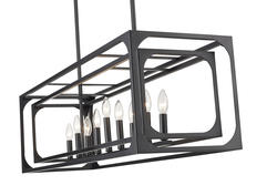 Z-Lite Easton Matte Black 9-Light Island Light at Menards®