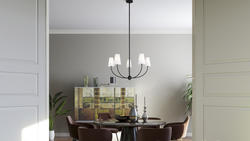 ふーにゃン シャンティ 他 Z-Lite Shannon Matte Black 5-Light Chandelier at Menards®