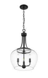 Z-Lite Joliet Matte Black 3 Light Pendant at Menards®