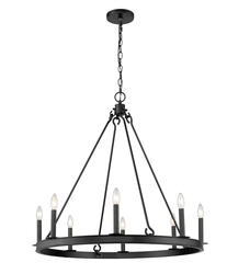 Z-Lite Barclay Matte Black 8 Light Chandelier at Menards®