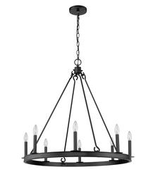 Z-Lite Barclay Matte Black 8 Light Chandelier at Menards®