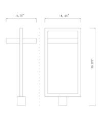 Z-Lite Luttrel Black 1-Light Outdoor Post Light at Menards®