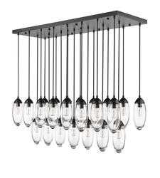 LIGHT YEARS　MORE LIGHT Z-Lite Arden Matte Black 23-Light Linear Chandelier at Menards®