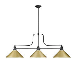 Z-Lite Melange Matte Black 3-Light Billiard Light at Menards®