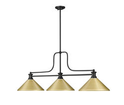 Z-Lite Melange Matte Black 3-Light Billiard Light at Menards®