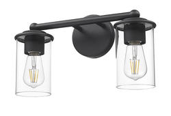 Z-Lite Thayer Matte Black 2-Light Vanity Light at Menards®