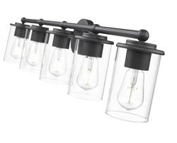 MENARD LISCAIRE５品 Z-Lite Thayer Matte Black 5-Light Vanity Light at Menards®