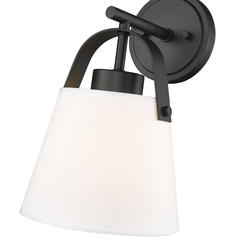 Z-Lite Z-Studio Linen 1-Light Matte Black Indoor Wall Light at Menards®